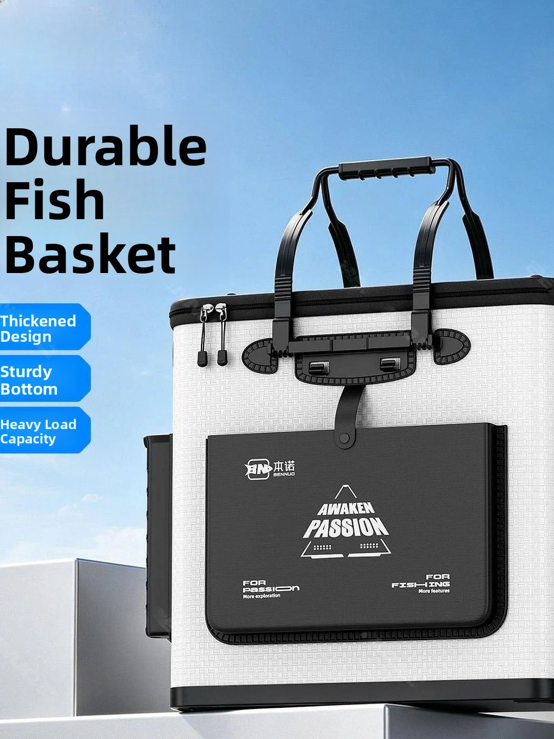 Fishing Equipment Bag - ベノ2026新型釣り道具収納バッグ ダブルショルダー釣り用バックパック 超大容量 ワイルドフィッシングバレル フィッシュバケットバッグ