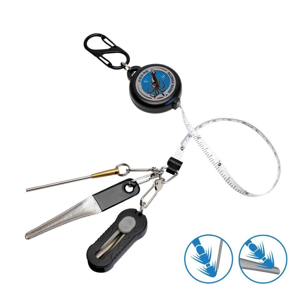 Fishing Equipment Cheap - 4in1 エギ釣りキット リトラクター 100cm テープメジャー ミニラインハサミ