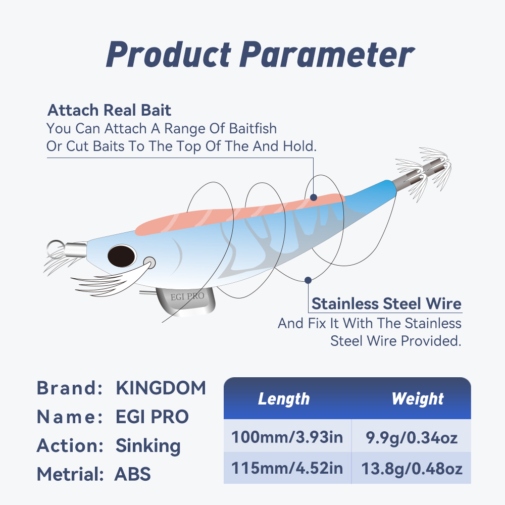KINGDOM EGI PRO 100mm/115mm 夜光 - Fishing Equipment Carp のレビューと価格